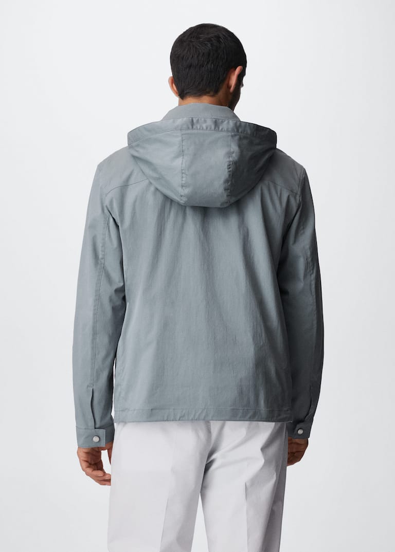 Hooded windbreaker jacket