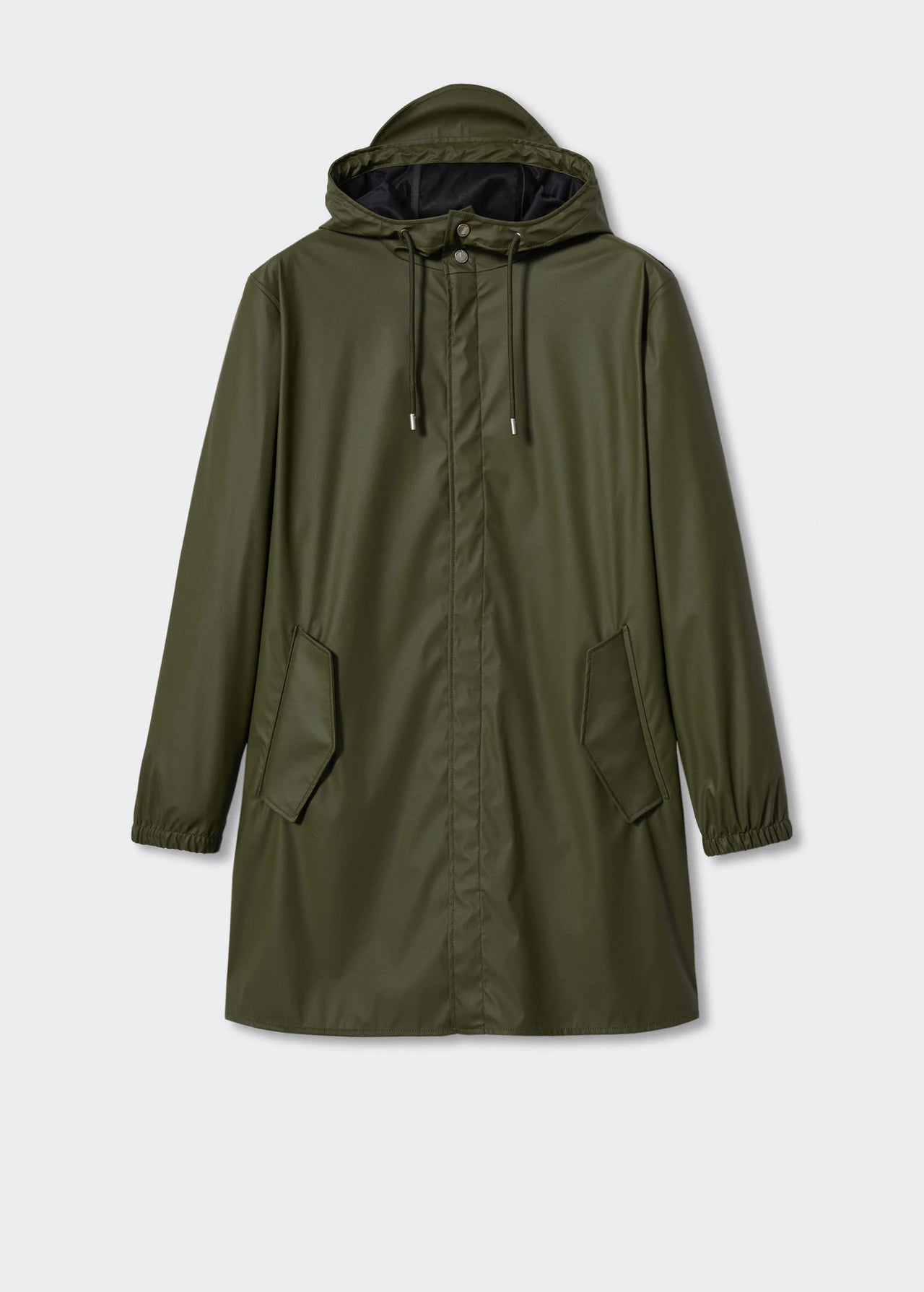 Hooded water-repellent parka