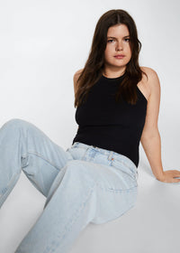 Thumbnail for High-waist cropped straight jeans