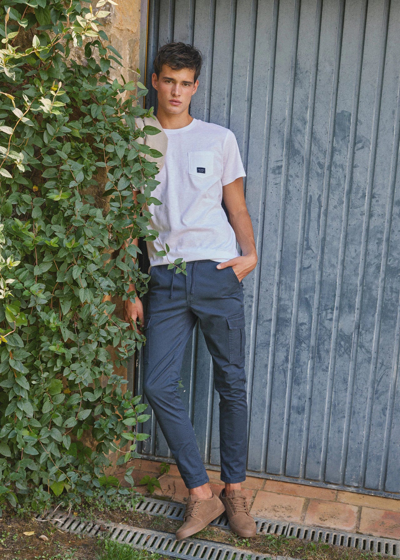 Cotton cargo trousers