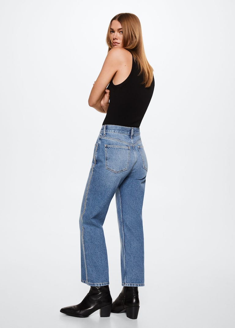 Straight-fit jeans with studs