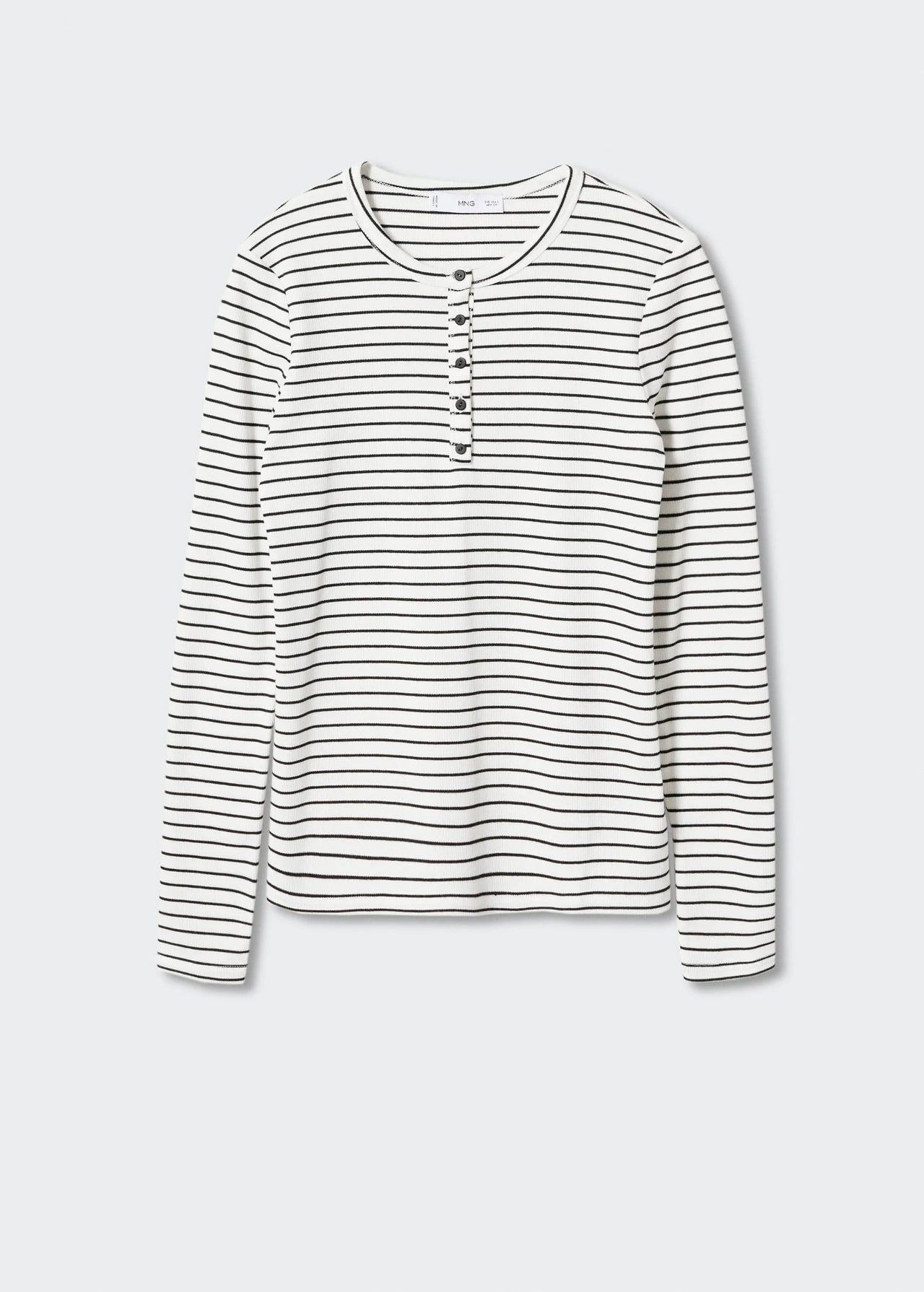 Buttoned striped T-shirt