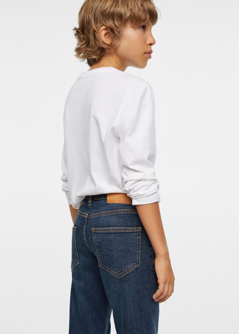 Regular jeans with turn-up hem