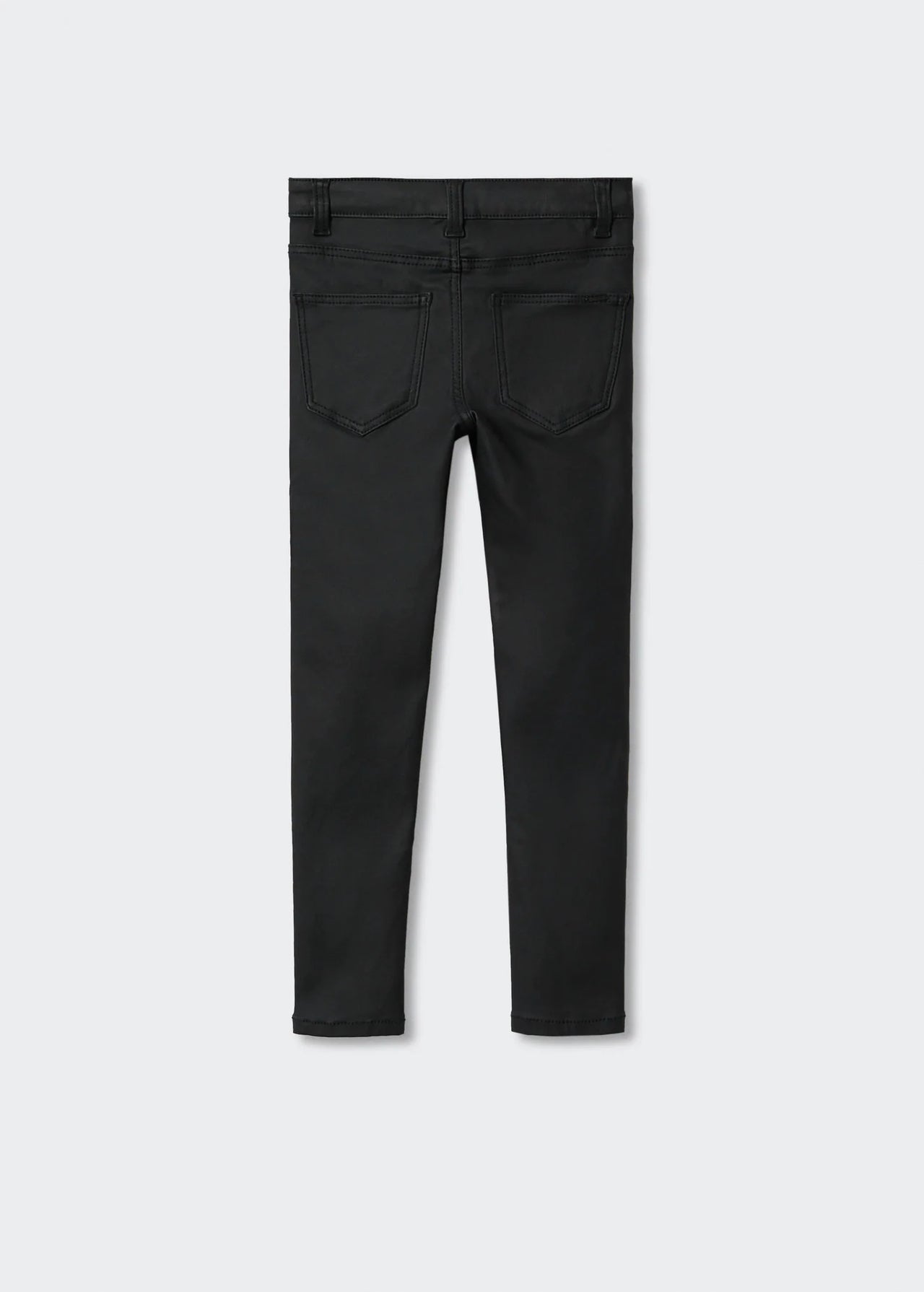 Coated skinny-fit trousers