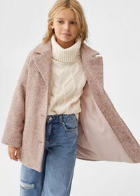 Thumbnail for Herringboned fabric coat