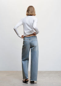 Thumbnail for Mid-rise wideleg jeans