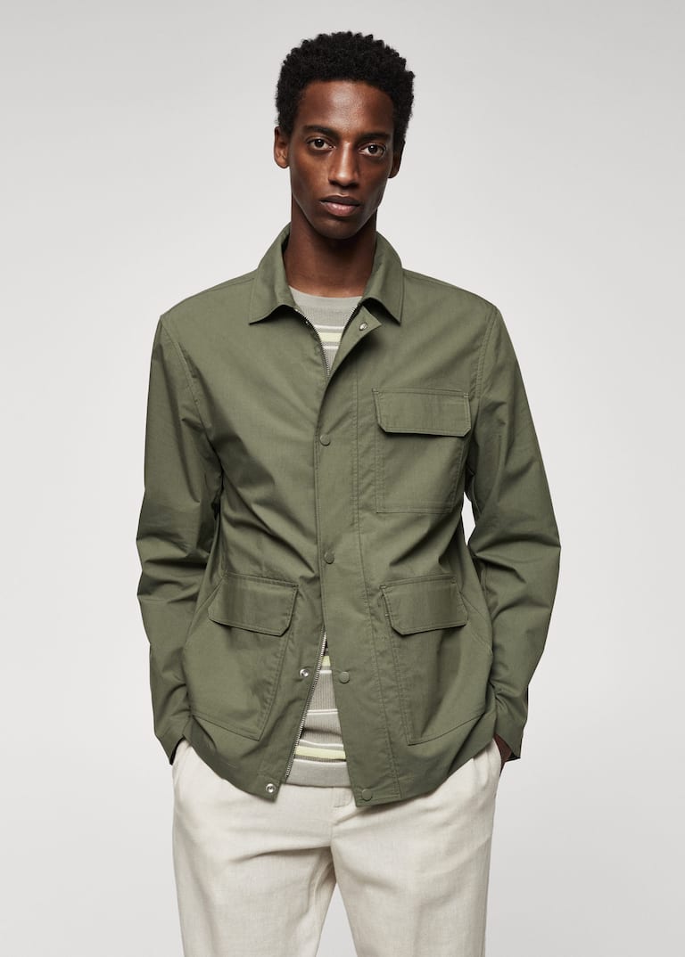 Light cotton jacket with pockets