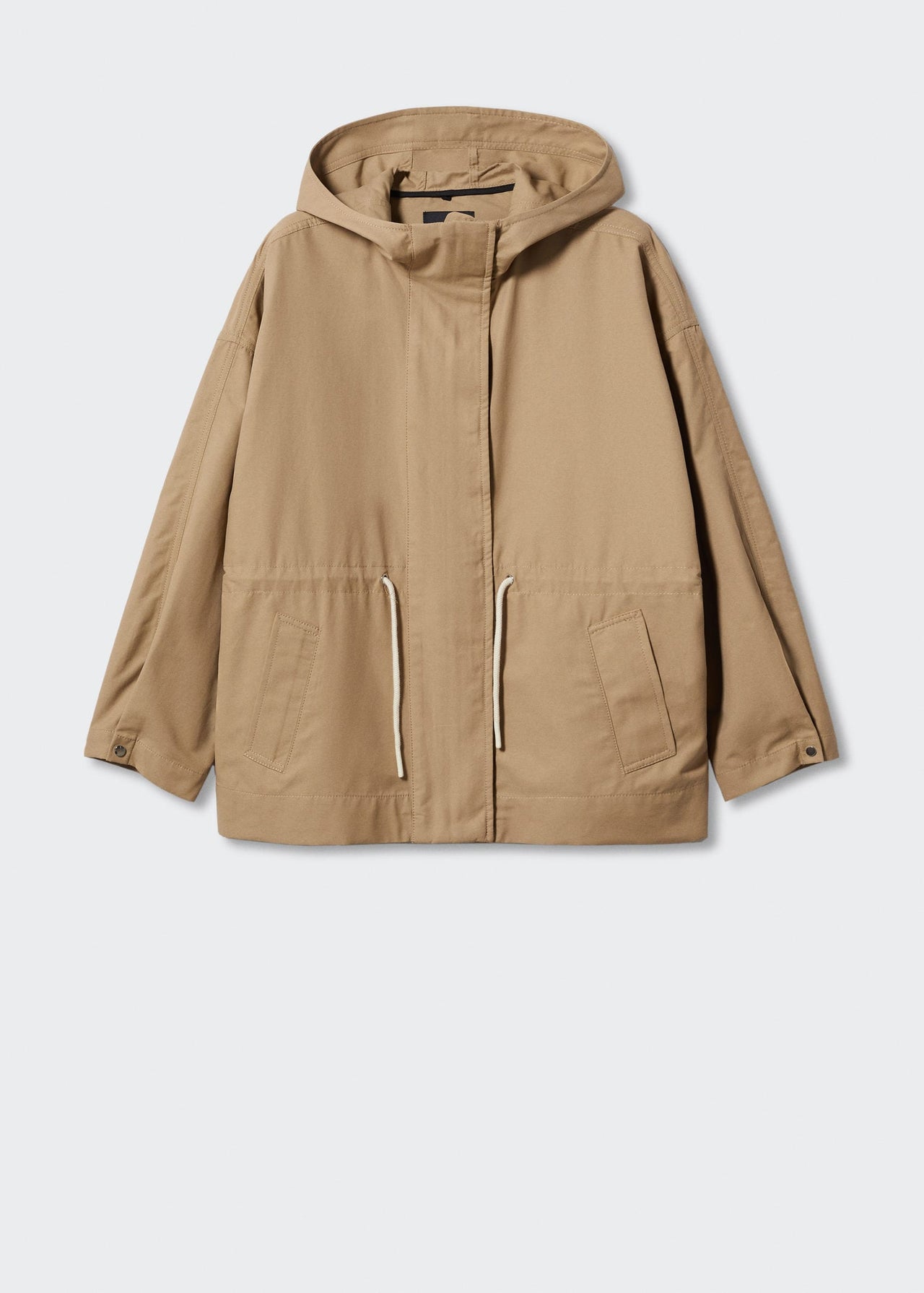 Hooded parka with pocket