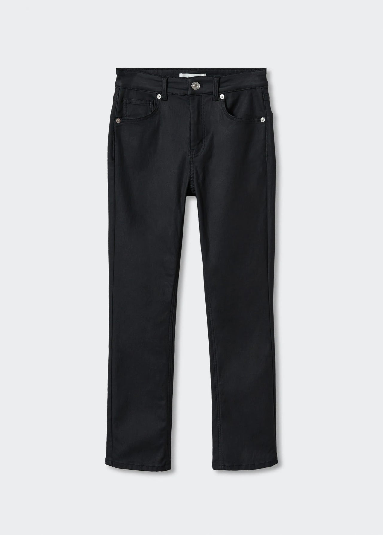 Straight waxed crop jeans