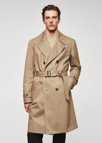 Thumbnail for Classic 100% cotton trench coat