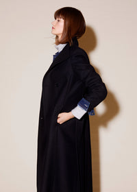 Thumbnail for Woollen coat with belt