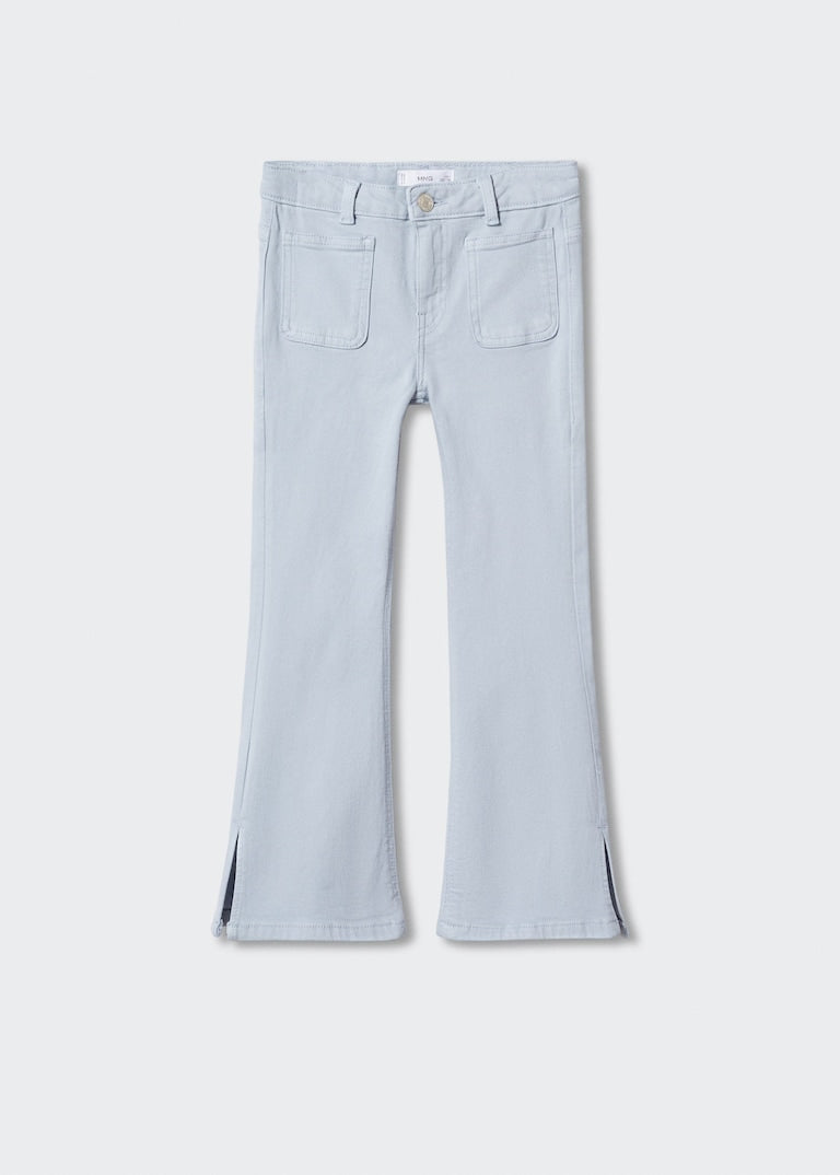 Flared jeans with opening