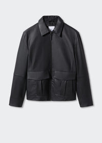Thumbnail for Pocket leather jacket