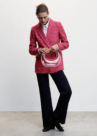 Thumbnail for Textured regular fit suit blazer