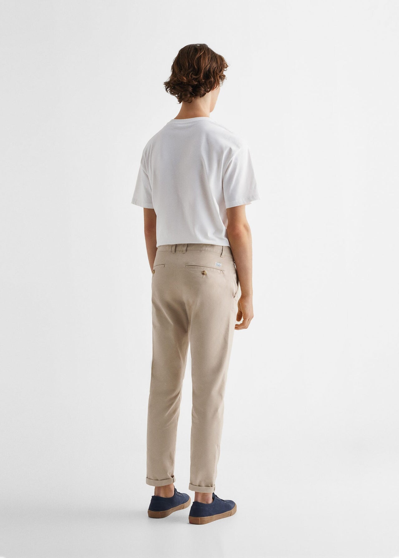 Straight cotton trousers