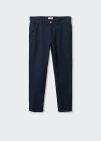 Straight cotton trousers